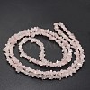 Chips Natural Rose Quartz Beads Strands X-G-N0164-39-3