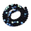 Frosted Opaque Glass Beads Strands GLAA-T032-P6mm-MBB01-2