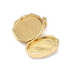 Oval with Butterfly Brass Enamel Locket Pendants KK-P334-18G-02-2
