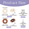 20Pcs 2 Styles Donut Shape Natural Ash Wood Stud Earring Findings EJEW-TA0001-35-4