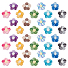 36Pcs 9 Colors Wool Yarn Flower Ornament Accessories AJEW-FG0005-27-1