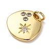 Brass Micro Pave Cubic Zirconia Pendants KK-P308-56G-2