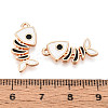 Alloy and Enamel Pendants ENAM-T021-33B-G-3