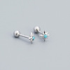 Star 925 Sterling Silver Pave Cubic Zirconia Cartilage Earrings FS-WG250FB-09-1