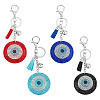4Pcs 4 Colors Evil Eye Full Rhinestones Keychains KEYC-DC0001-24-1