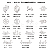 30Pcs 15 Style 201 Stainless Steel Links connectors STAS-BC0007-24-2