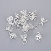Flower Rack Plating Brass Filigree Bead Cap Bails LS-KK-L102-27S-3