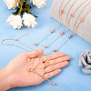 304 Stainless Steel Rose Flower Chain Necklaces NJEW-TAC0021-7