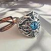 Hip-hop Style 201 Stainless Steel and Glass Finger Rings FS-WG99B6A-01-1