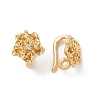 Flat Round Brass Micro Pave Cubic Zirconia Hoop Clasps KK-Z136-57E-G-1