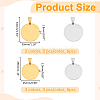 12Pcs 4 Styles 304 Stainless Steel Pendants STAS-WR0001-16-2
