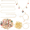 Christmas Theme DIY 304 Stainless Steel Chains Bracelet/Neckalces Making Kits DIY-SP0006-04-1