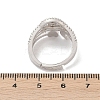 Brass Micro Pave Cubic Zirconia Finger Rings for Women RJEW-C129-05P-5