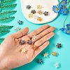 20Pcs 10 Colors Glass Pendant PALLOY-TAC0109-5
