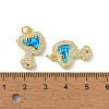 Brass Micro Pave Cubic Zirconia Pendants KK-A197-08G-3