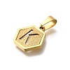 304 Stainless Steel Charms STAS-H227-01G-K-2
