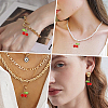 40Pcs Cherry Glass Pendants FIND-BBC0004-45-6