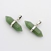 Natural Green Aventurine Double Terminated Pointed Pendants G-F177-06-1
