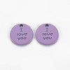 Spray Painted Alloy Charms for Valentine's Day PALLOY-Q433-027E-RS-1