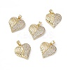 Brass Clear Cubic Zirconia Pendants KK-E068-VA126-2-4
