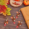 8Pcs Thanksgiving Day Alloy & Acrylic Pendant Decorations HJEW-SC0001-76C-4