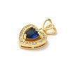 Rack Plating Brass Cubic Zirconia Pendants KK-Z056-14G-01-2