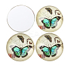 Butterfly Printed Glass Cabochons GGLA-N004-12mm-C01-2