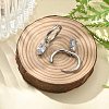 304 Stainless Steel Micro Pave Cubic Zirconia Hoop Earrings STAS-R004-04P-02-3