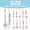 10Pcs 10 Styles Ocean Theme Alloy Pendant Decoration HJEW-TAC0066-3
