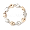 3Pcs CCB Plastic Nuggets Beaded Stretch Bracelets for Women Men BJEW-JB13303-3