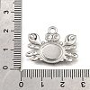 304 Stainless Steel Pave Natural White Shell Pendants STAS-C122-21A-02P-3