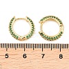 Brass Cubic Zirconia Hoop Earrings EJEW-A156-05G-02-5