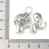 Elephant Tibetan Style Alloy Pendants TIBEP-R344-54AS-LF-3