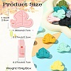 32Pcs 16 Colors Leaf Food Grade Eco-Friendly Silicone Focal Beadss SIL-CJ0002-19-9