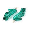 Transparent Resin Rhinestone Pendants RESI-Q021-01A-2