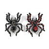 Halloween Spider Alloy Rhinestones Brooches for Party Wear JEWB-S022-08B-2