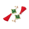 4 Pairs Gemstone Stud Earrings EJEW-MZ00282-6