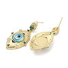 Rack Plating Brass Micro Pave Clear Cubic Zirconia Stud Earrings for Women EJEW-M260-23G-03-2