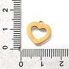 304 Stainless Steel Hollow Heart Charms STAS-Q348-08G-3