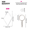 DIY Rhombus with Angle Acrylic Blank Pendant Keychain Making Kits DIY-BC0001-63B-2