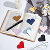 30Pcs 10 Colors PU Leather Heart Corner Protectors AJEW-GA0008-23-4