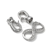 Rack Plating Brass Micro Pave Cubic Zirconia Fold Over Clasps KK-K377-12P-3