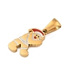 Christmas Theme 304 Stainless Steel Pendants STAS-R007-01R-G-2