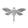 Antique Silver Plated Alloy Enamel Dragonfly Pendants ENAM-J028-08AS-2
