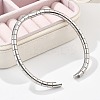 Texture 304 Stainless Steel Bangles for Women BJEW-Z092-14P-3