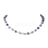 Natural Blue Spot Jasper Necklaces for Women NJEW-JN04739-03-1