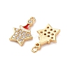 Brass Micro Pave Cubic Zirconia Pendants X1-KK-D420-01G-05-2