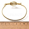 201 Stainless Steel Flat Round Link Bangles for Women BJEW-R014-01G-02-5