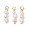 Natural Baroque Keshi Pearl Two Sides Polished Pendants PALLOY-JF04814-02-1