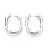 Brass Oval Hoop Earrings EJEW-T048-39P-2